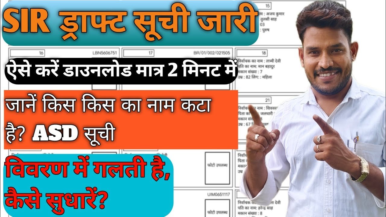 Draft Voter List 2025 Rajasthan